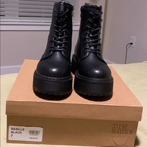 Steve Madden platform combat boots